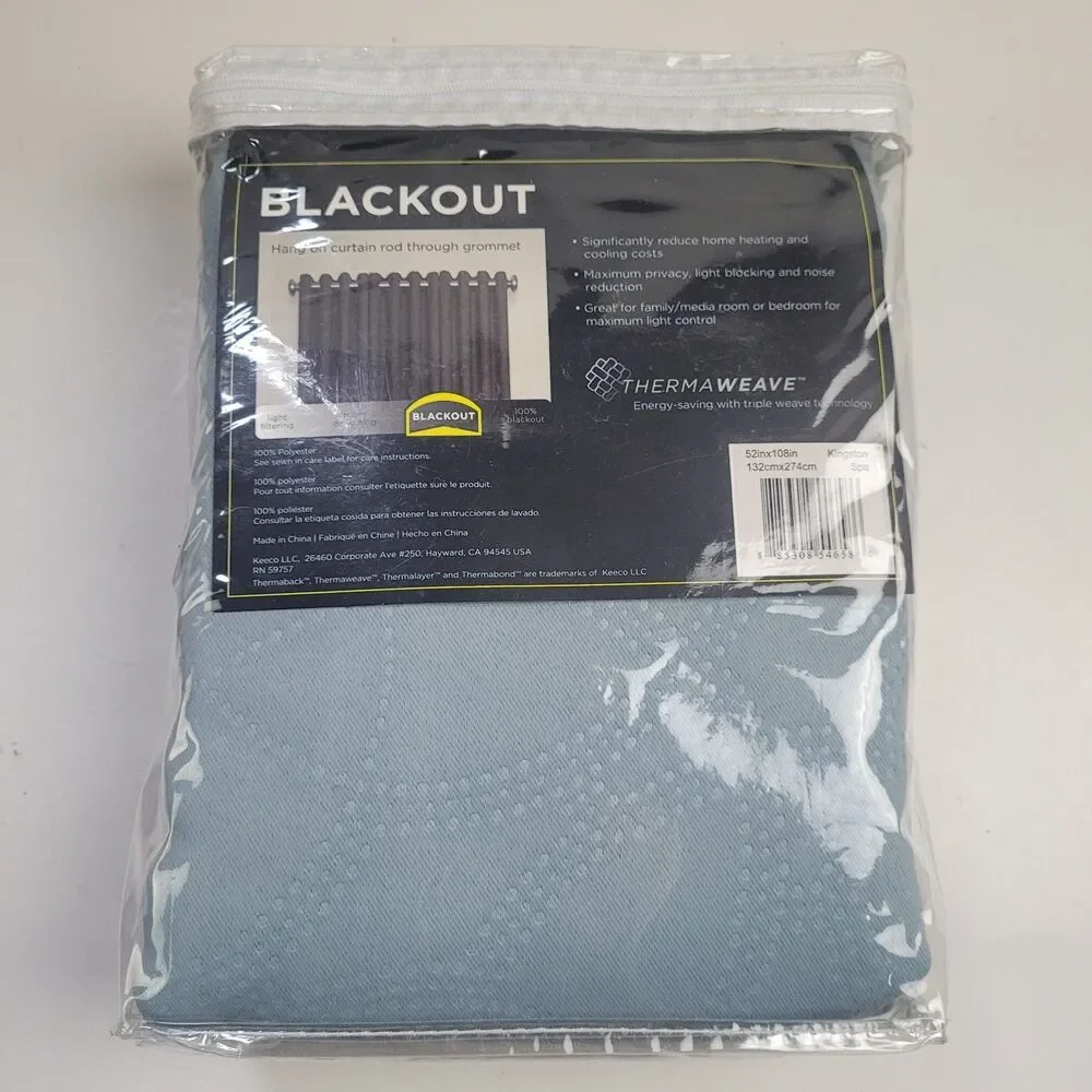 NEW Eclipse Absolute Zero 52 x 108 One Grommet curtain panel 'Spa' #CT180